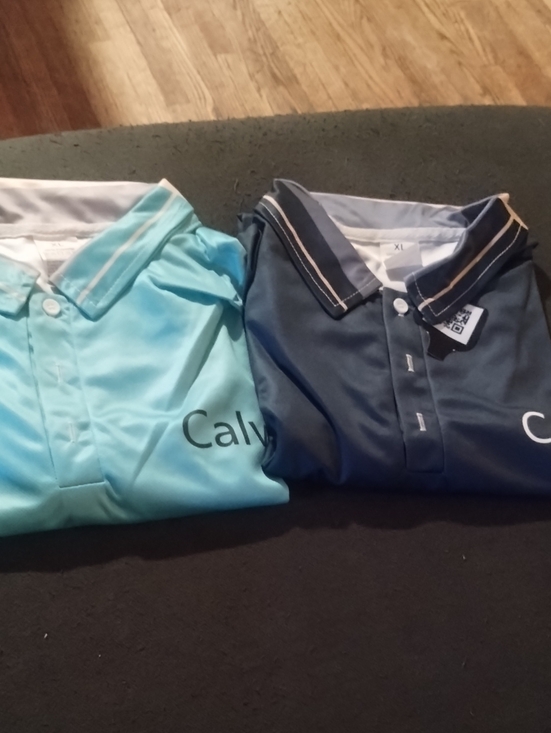 Calvin Klein Other - Calvin Klein Polo Shirts in Aqua and Navy Blue - Set of 2